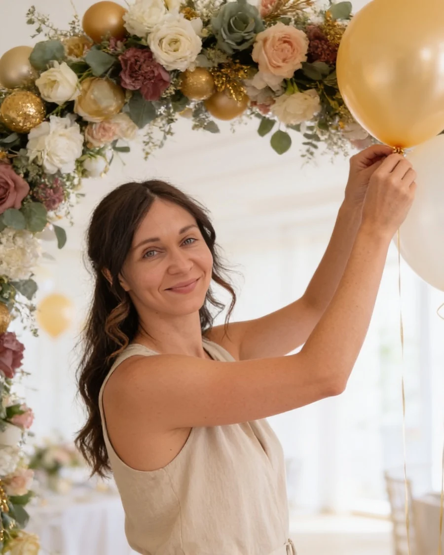 Cecilia Ayala, decoradora con globos en Valencia